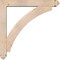 Ekena Millwork Thorton Arts and Crafts Smooth Bracket w/ Offset Brace, Douglas Fir, 5 1/2"W x 34"D x 34"H BKT0604X34X34THR03SDF - alternate 4
